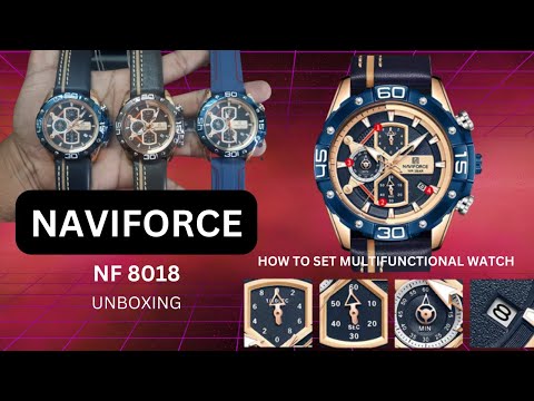 Naviforce 8018 sport men wristwatch luxury military chronogr...