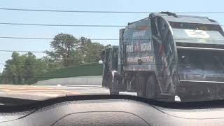 Town of Brookhaven Mack LR McNeilus Garbage Truck E3 passing by