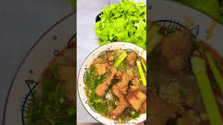 Hanoi Fried Fish Noodle Soup. #explorevietnam #vietnamesetea…