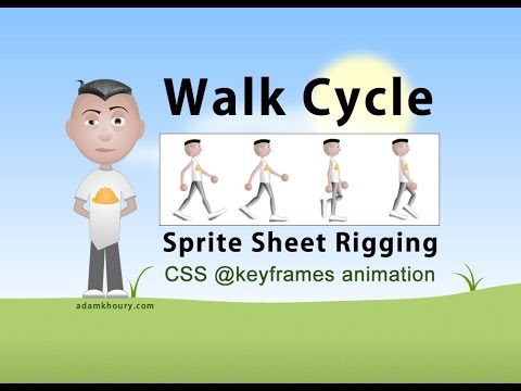 Character Walk Cycle keyframes Sprite Animation CSS Tutorial