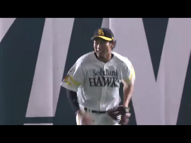 【2回表】駆けて駆けて届いたー!! ホークス・柳田 守備範囲の広さを見せる!! 2016/8/23 H-E