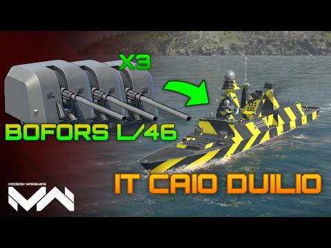 The one & only Tier 2 Artcoin Cannon - IT Caio Duilio with the Bofors L/46 Cannon | Modern Warships