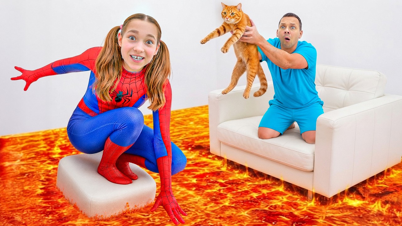 Sofia and the superheroes escape the hot lava