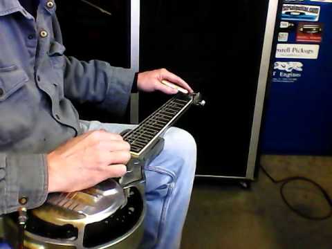 Dobro Cast aluminum lap steel 1930's black & raw aluminum image 18