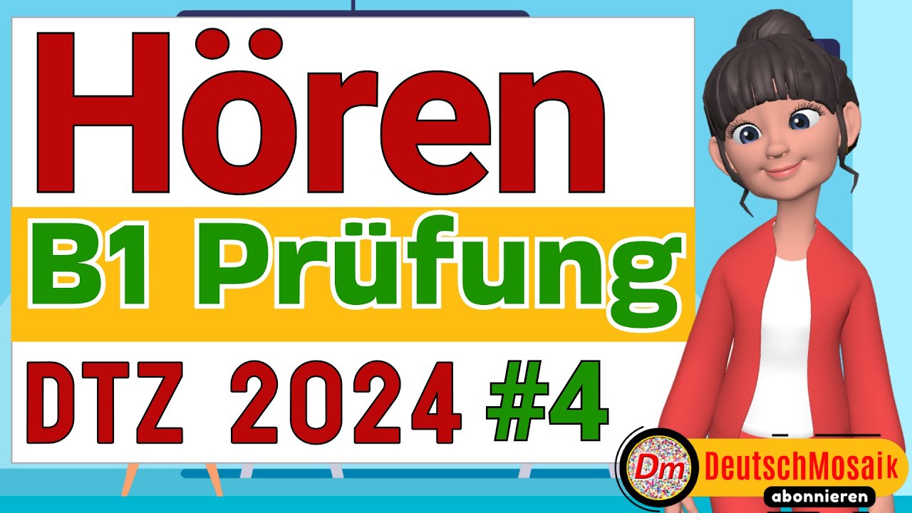 B1 Hören | Duetsch Prüfung DTZ 2024 | Teil 1-4 Mit Lösungen | g.a.s.t.