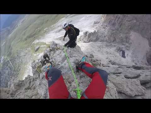 Arrampicata Dolomiti -  Sassolungo - Ciampanil Heini -  Via del Tunel