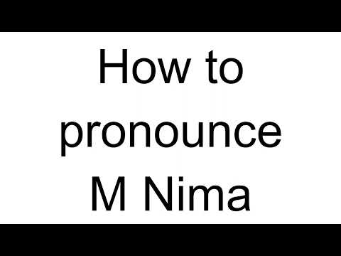 How to Pronounce M Nima (Arabic)