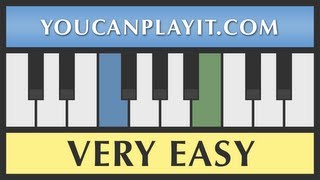 Amazing Grace - Very Easy Piano Tutorial - How to Play