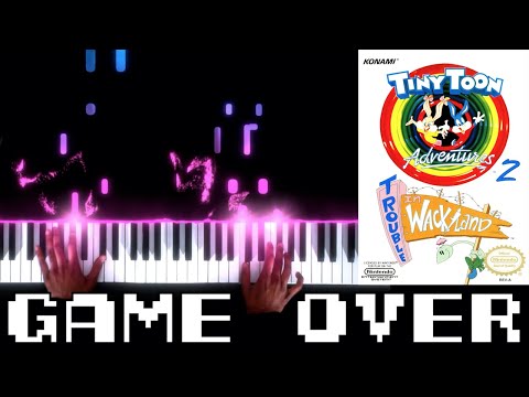 Tiny Toon Adventures 2: Trouble in Wackyland (NES) - Game Over - Piano|Synthesia Video