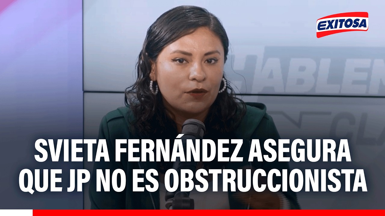 🔴🔵 Svieta Fernández asegura que JP no es obstruccionista y cuestiona palabras de Keiko Fujimori