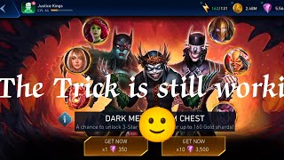 The Trick is still working | Injustice 2 mobile | Dark metal Chest opening