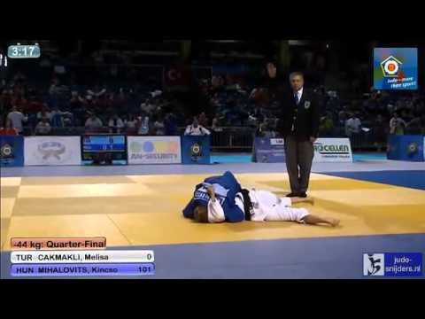 Judo 2013 European Championships Cadets: Cakmakli (TUR) - Mihalovits (HUN) [-44kg]