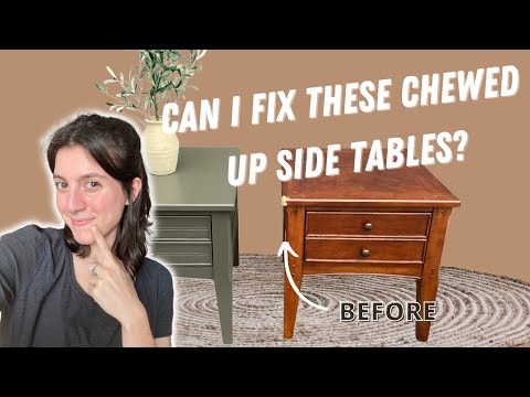 Can I Fix these Chewed up Side Tables? | Repairing Pet Damage on Furniture