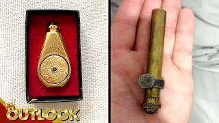 What Is This Mysterious Antique Metal Object Like A Droplet And This Brass With A Threaded Portion?