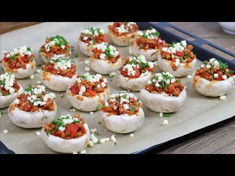 Pieczarki faszerowane mięsem mielonym - szybko, łatwo i pysznie / KarolGotuje