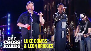 Luke Combs &amp; Leon Bridges Perform “Beautiful Crazy&quot; | CMT Crossroads