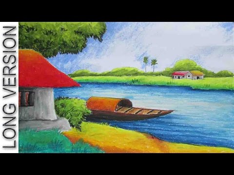 Pastel Painting | Oil Pastel Landscape Drawing Tutorial Long Version | Episode 10