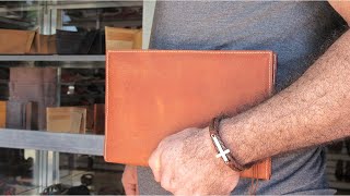 ¿Como hacer un porta agenda de cuero con excelente terminación Cosido a máquina o a mano.