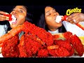 KING CRAB SEAFOOD BOIL MUKBANG MY SISTER Fried Hot Cheetos SEAFOOD Alfredo Sauce Asmr Eating