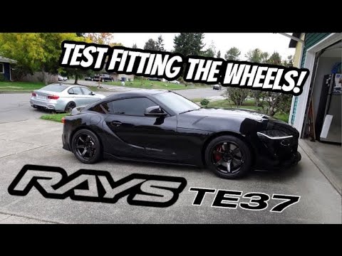 Test fitting TE37s on my SUPRA! It looks AMAZING!