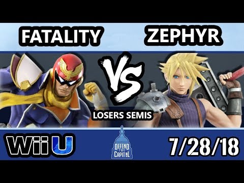 DTC 2 Smash 4 - Fatality (Captain Falcon) Vs. Zephyr (Cloud) - Wii U Losers Semis