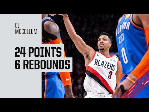 CJ McCollum (24 points) Highlights vs. Oklahoma City Thunder | 2019 NBA Playoffs
