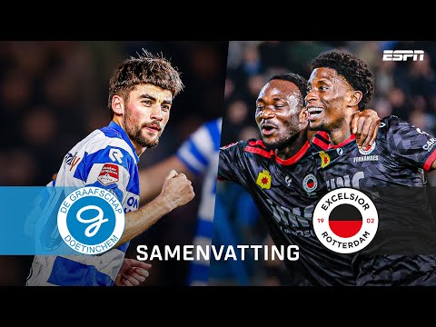 KNAPPE KOPBAL en WINNENDE TREFFER IN DE SLOTFASE 😮 | Samenvatting De Graafschap - Excelsior