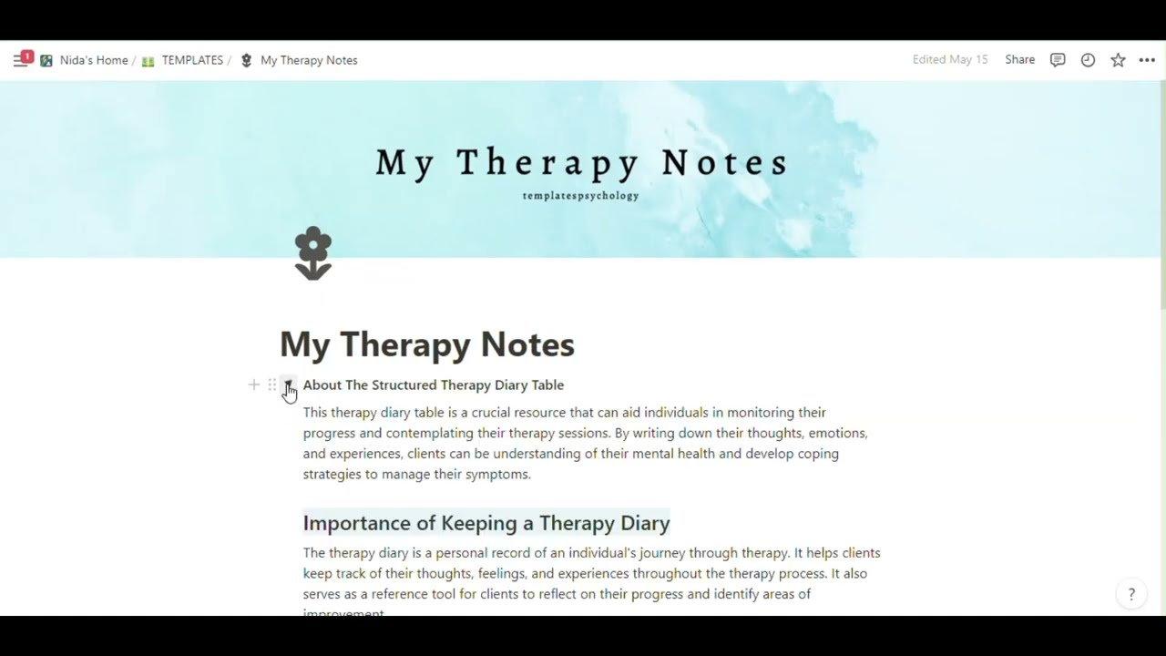 Therapy Progress Notes Template