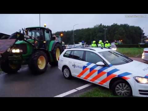 Boeren blokkeren A28 Hoogeveen