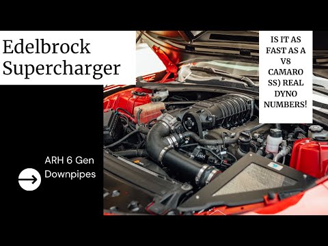 Edelbrock Supercharger (IS IT AS FAST AS A V8 CAMARO SS) REAL DYNO NUMBERS! Can tune or Custom tune?