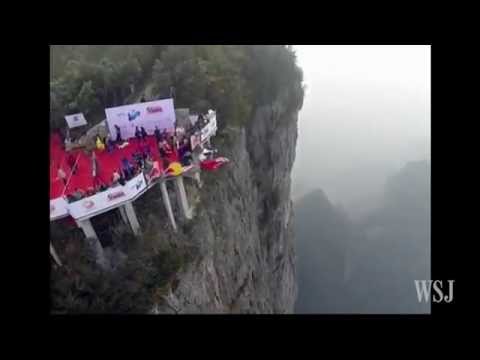 Wingsuit Flyers Compete in China