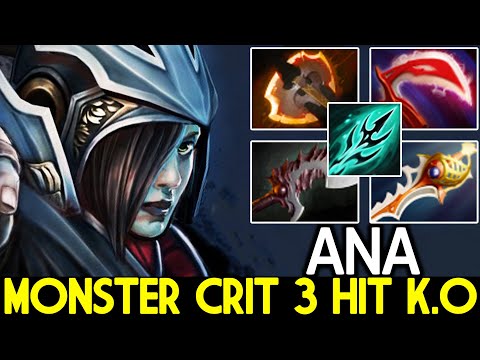 ANA [Phantom Assassin] Crazy Shocking Damage Crit 3 Hit K.O Dota 2