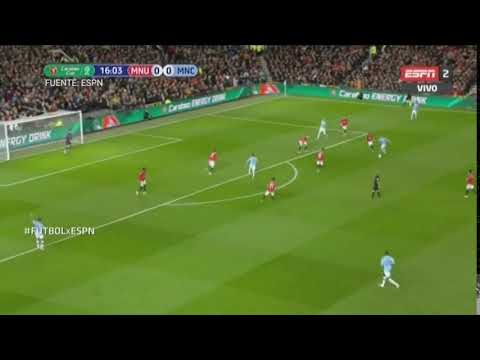 Gol de Bernardo Silva para el 1 0 de los Citizens - Manchester United vs Manchester City