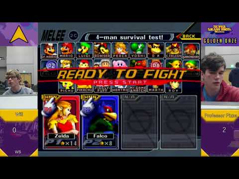 Golden Daze Melee Arcadian WS - Professor Pizza (Falco) vs. Will (Sheik)