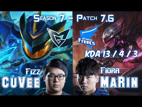 AFs MaRin FIORA vs SSG CuVee FIZZ Top - Patch 7.6 KR Ranked
