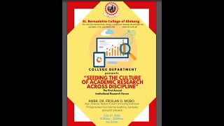 THE 1ST INSTITUTIONAL RESEARCH FORUM 2021