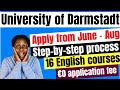 No Tuition | No application fees: How to apply to Technical University of Darmstadt for Masters