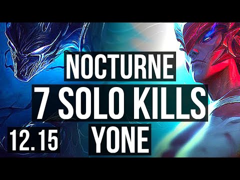 NOCTURNE vs YONE (MID) | 2.5M mastery, 7 solo kills | EUW Diamond | 12.15