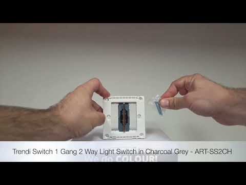 Unboxing the Trendi Switch 1 Gang 2 Way Chrome Rocker Light Switch in Charcoal Grey - ART-SS2CH