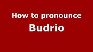 How to pronounce Budrio