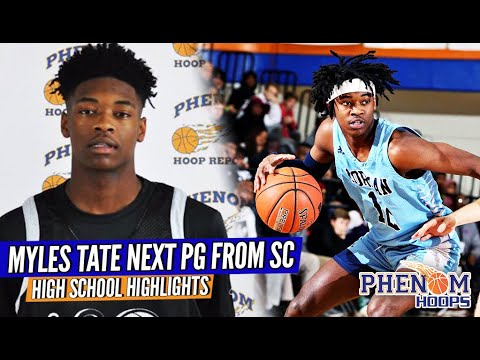 HIGHLIGHTS: 4 Star Myles Tate Continues Streak of HIGH MAJOR SC Point Guards! High School Highlights