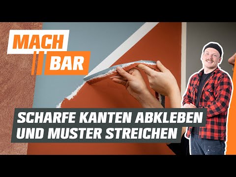 Scharfe Kanten an der Wand abkleben und Muster streichen | OBI