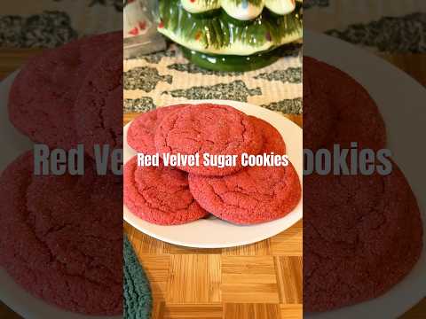 12 Days of Cookies Day 1: Red Velvet Sugar Cookies #cookies #recipe #christmascookies #christmas