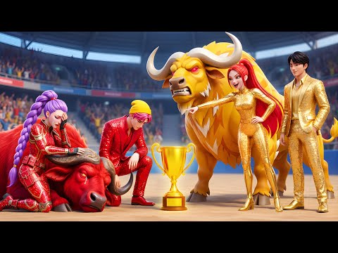 Golden Family VS Ruby Family: RUMI Gets Magic Buffalo Racing Championship - KPOP Demon Hunters