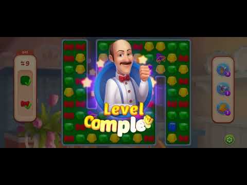 HomeScapes Level 841 Walkthrough || Grass Red Tile Collectable || 9 Moves Left