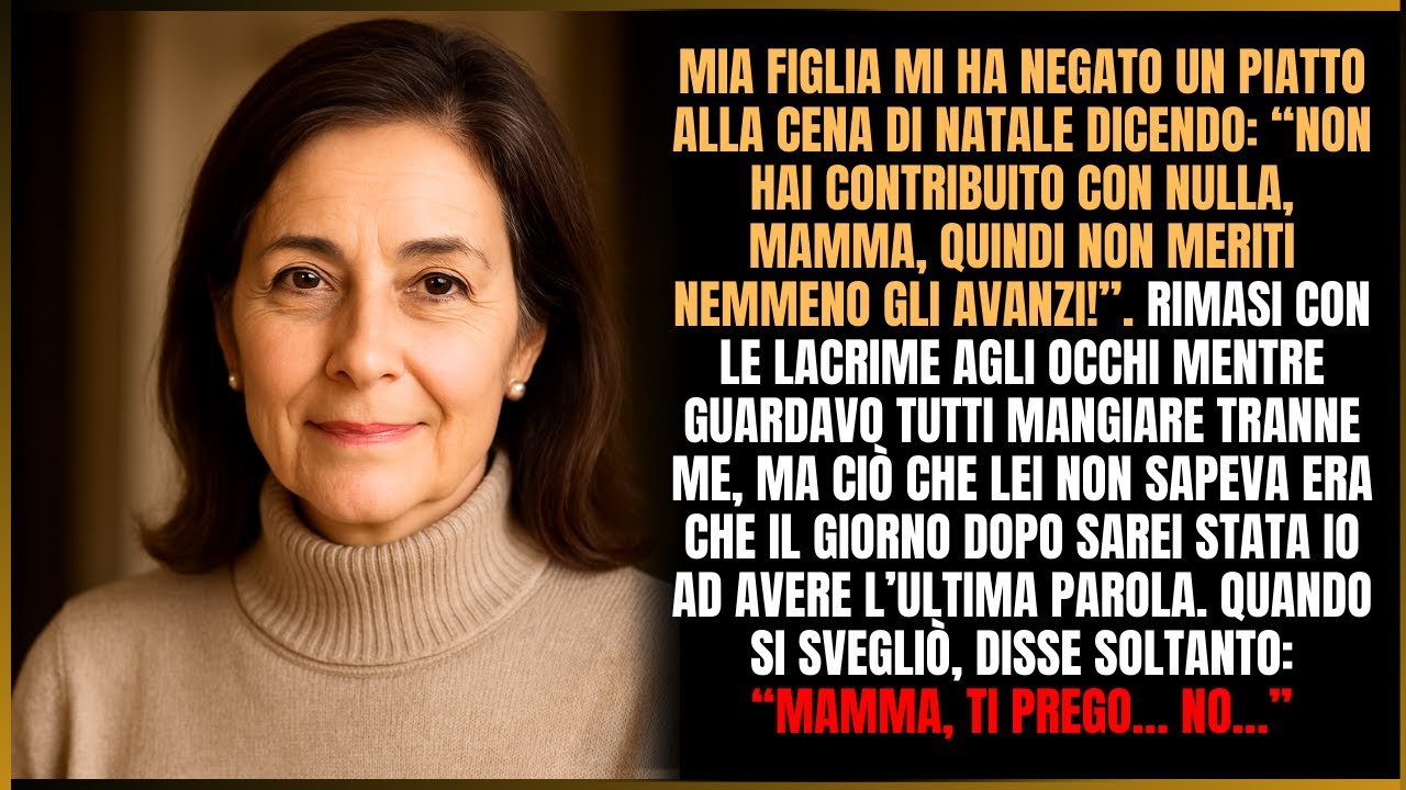 A Natale mia figlia mi cacciò dalla tavola dicendo che non meritavo nemmeno gli avanzi… Il giorno dopo accadde qualcosa che nessuno avrebbe immaginato
