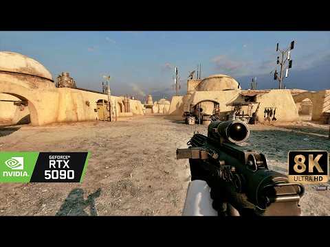 8K60 Star Wars Battlefront 2 - Real Life Mod with Raytracing - still looking insane in 2026 RTX5090
