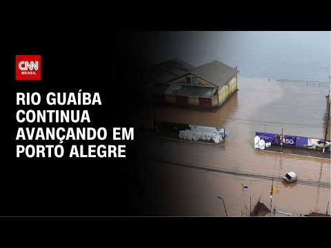 Elevação do rio Guaíba causa alerta para inundações na Grande Porto Alegre | LIVE CNN