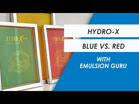 Hydro-X screen printing emulsion video