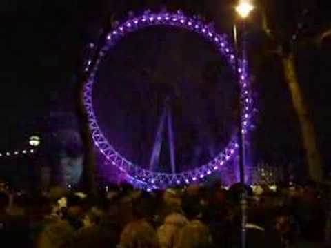 London Eye at New Years Eve 2007